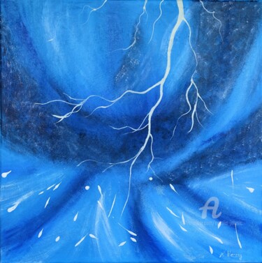 Painting titled "Das Gewitter" by Natalia Jelusic, Original Artwork, Acrylic