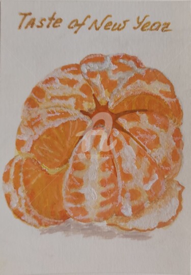 Pintura intitulada "Canard mandarin. Go…" por Nataliia K (Iurochkina), Obras de arte originais, Acrílico