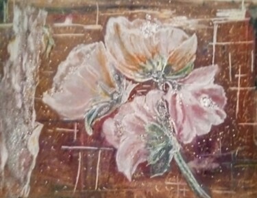 Malerei mit dem Titel "Blumen Duft" von Natalia Kairies, Original-Kunstwerk, Acryl Auf Glas montiert