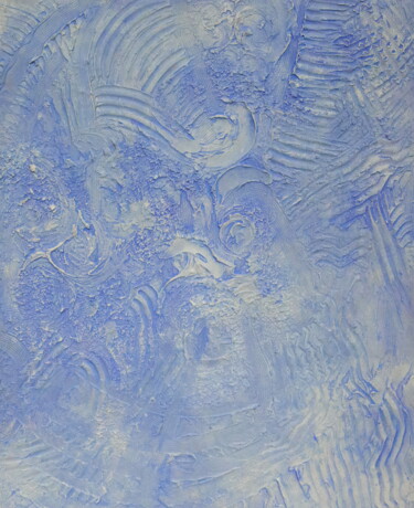 Pittura intitolato "Синяя композиция" da Natalia Kakhtiurina, Opera d'arte originale, Acrilico