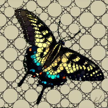 Malerei mit dem Titel "Rien qu'un papillon…" von Natalia Kamerton, Original-Kunstwerk, Acryl