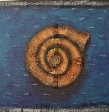 Ζωγραφική με τίτλο "Sound of the sea -…" από Natalia Kaza, Αυθεντικά έργα τέχνης, Ακρυλικό