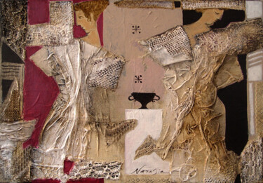 Pittura intitolato "Day and Night - Gre…" da Natalia Kaza, Opera d'arte originale, Acrilico