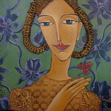 Painting titled "Ophelia" by Natalia Kaza, Original Artwork, Acrylic