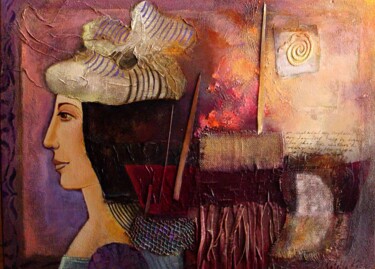 Картина под названием "Wind from the sea" - Natalia Kaza, Подлинное произведение искусства, Акрил