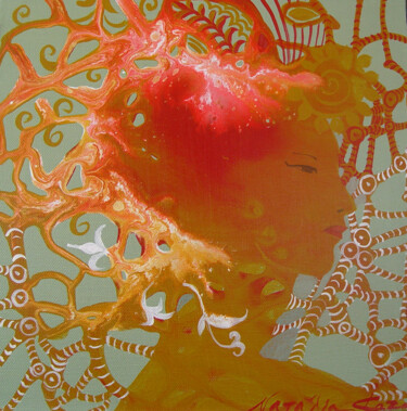Peinture intitulée "Sweet heat" par Natalia Kaza, Œuvre d'art originale, Acrylique