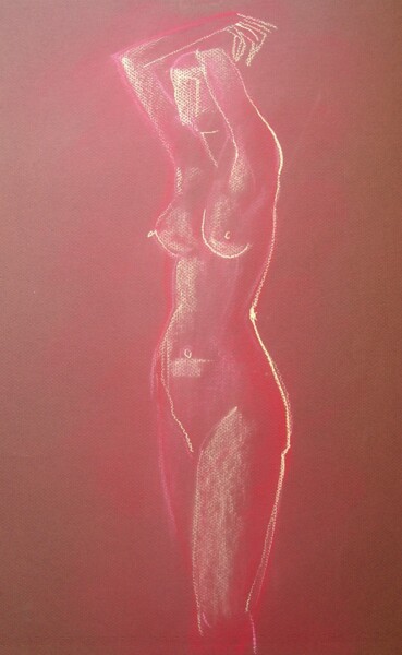 Dessin intitulée "Model" par Natalia Kaza, Œuvre d'art originale, Pastel