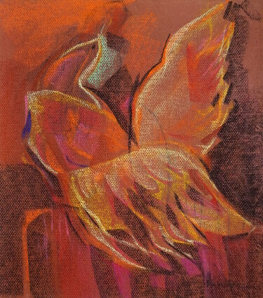 Drawing titled "Firebird" by Natalia Kaza, Original Artwork, Pastel