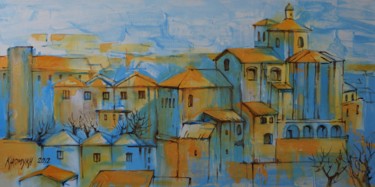 Pittura intitolato "città Irsina" da Natalia-Khromykh, Opera d'arte originale, Olio