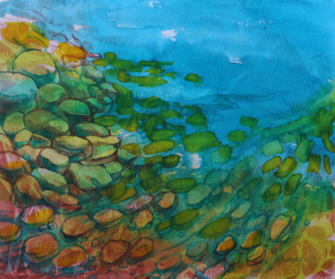 Картина под названием "sull'isola d'Elba" - Natalia-Khromykh, Подлинное произведение искусства, Акварель