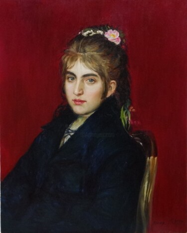 Painting titled "Portrait of Chuguev…" by Natalia Korbukh, Original Artwork, Oil