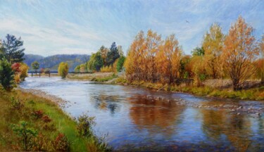 Painting titled "Autumn" by Natalia Korbukh, Original Artwork, Oil