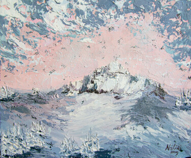 Pittura intitolato "BEAR IN THE NORTH" da Natalia Korneeva, Opera d'arte originale, Olio