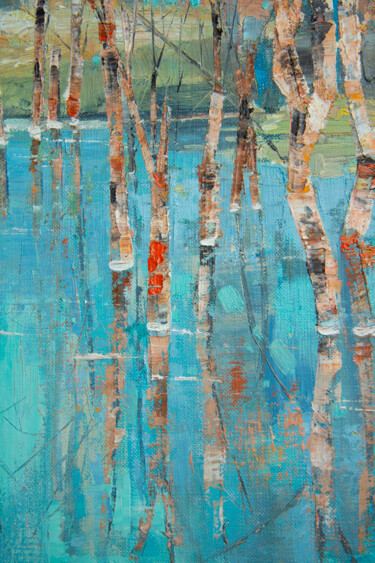 Pittura intitolato "WITHERED TREES #2,…" da Natalia Korneeva, Opera d'arte originale, Olio
