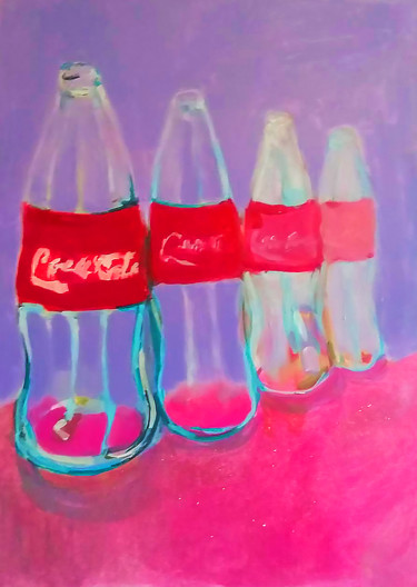 Painting titled "Coca-cola" by Natalia Kosakowska, Original Artwork, Acrylic