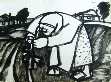 Zeichnungen mit dem Titel "Весна  в Гоголино" von Natalia Kucherenko, Original-Kunstwerk, Andere