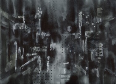 Картина под названием ""Nocturne" 1" - Natalia Kudryavtseva, Подлинное произведение искусства, Акварель
