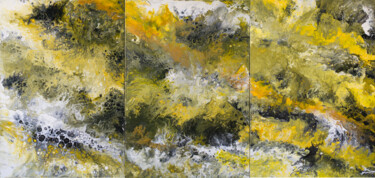 Картина под названием "Жёлтый, чёрный, зол…" - Natalia Kurmaeva, Подлинное произведение искусства, Акрил