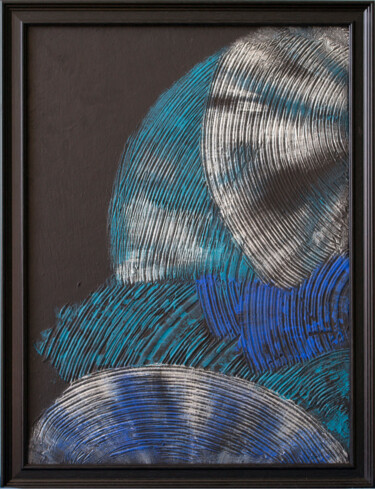 Картина под названием "Вееры. Абстрактные…" - Natalia Kurmaeva, Подлинное произведение искусства, Акрил