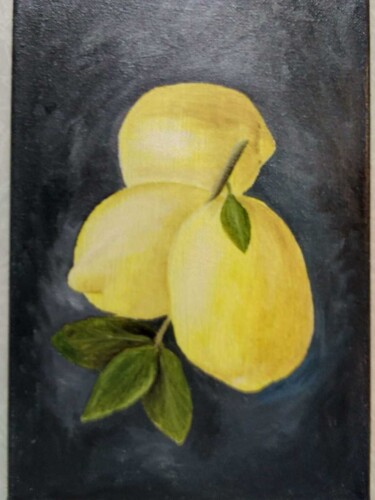 Pintura titulada "Лимоны" por Nataliia Kuropiatnikova, Obra de arte original, Oleo Montado en Bastidor de camilla de madera
