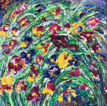 Malerei mit dem Titel "Wild Flowers" von Natalia Kutova, Original-Kunstwerk, Acryl