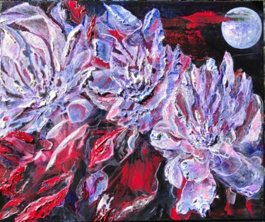 Картина под названием "Blue Moon" - Natalia Kutova, Подлинное произведение искусства, Акрил Установлен на Деревянная рама дл…