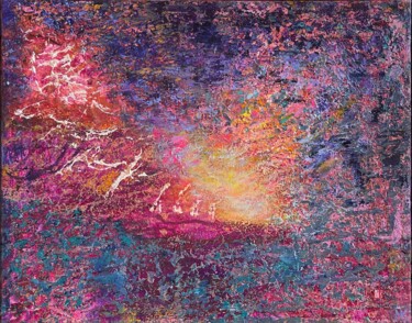 Pittura intitolato "To The Light" da Natalia Kutova, Opera d'arte originale, Acrilico