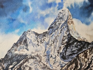 绘画 标题为“Blue mountains” 由Natalia Kuznetsova, 原创艺术品, 水彩