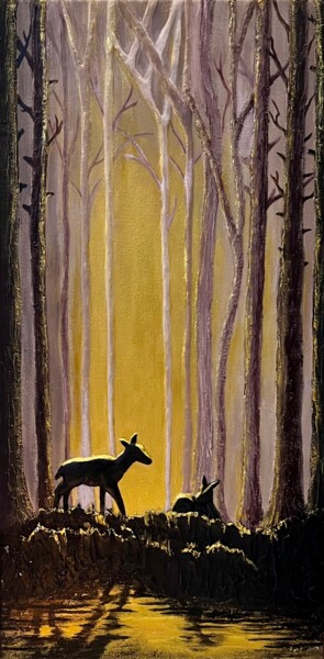 Malerei mit dem Titel "On the Sunset" von Natalia Lobanova, Original-Kunstwerk, Acryl