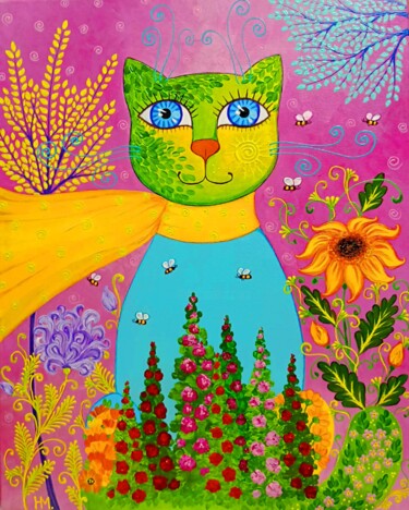 Картина под названием "Благодатное лето" - Наталия Машкина, Подлинное произведение искусства, Акрил