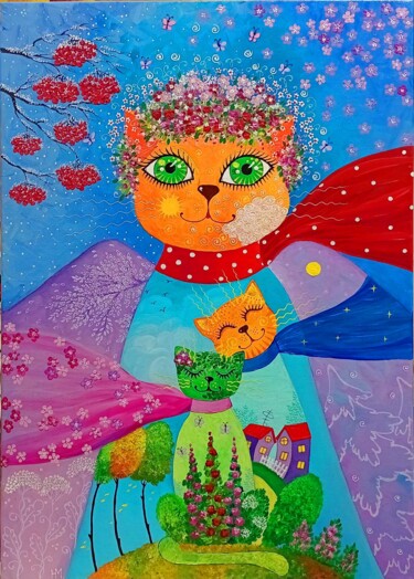 Картина под названием "Мир света и любви" - Наталия Машкина, Подлинное произведение искусства, Акрил