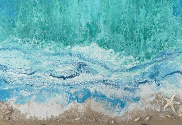Malerei mit dem Titel "Waves of the ocean" von Natalia Mcmillian, Original-Kunstwerk, Acryl