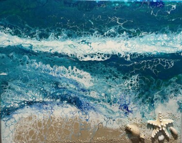 Peinture intitulée "Blue Water Dreams" par Natalia Mcmillian, Œuvre d'art originale, Acrylique
