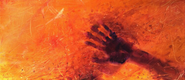 Malerei mit dem Titel "Fireball" von Natalia Mikhaylina, Original-Kunstwerk, Öl