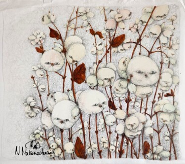 Drawing titled "snowberry" by Natalia Nakonechnaia, Original Artwork, Acrylic