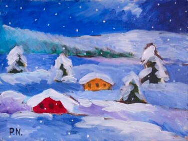 Картина под названием "Зима №2" - Наталия Панкова, Подлинное произведение искусства