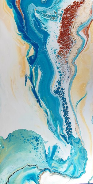Pittura intitolato "Waterfall" da Natalia Pechenkina, Opera d'arte originale, Acrilico