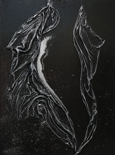 Painting titled "Plasticity of feeli…" by Natalia Pechenkina, Original Artwork, Fabric Mounted on Wood Stretcher frame