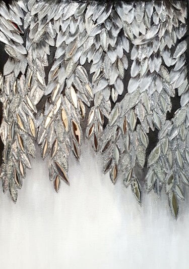 Malarstwo zatytułowany „leaf fall” autorstwa Natalia Pechenkina, Oryginalna praca, Akryl Zamontowany na Drewniana rama noszy
