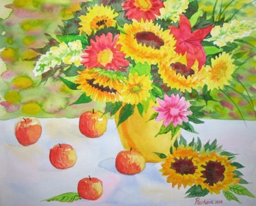 Painting titled "Wealth of Summer, t…" by Natalia Piacheva, Original Artwork, Oil