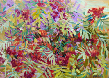 Картина под названием "Ashberry" - Natalia Pismak, Подлинное произведение искусства, Масло Установлен на Деревянная рама для…