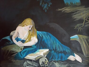 Malerei mit dem Titel "Maria Magdalena" von Natalia Polivko, Original-Kunstwerk, Acryl