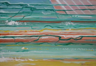 Картина под названием "Лазурное море" - Natalia Primachenko, Подлинное произведение искусства, Темпера