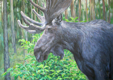 Pintura intitulada "Forest dweller" por Natalia Rezanova, Obras de arte originais, Acrílico
