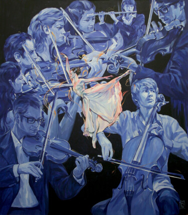 Pittura intitolato "Electricity art" da Natalia Rezanova, Opera d'arte originale, Acrilico