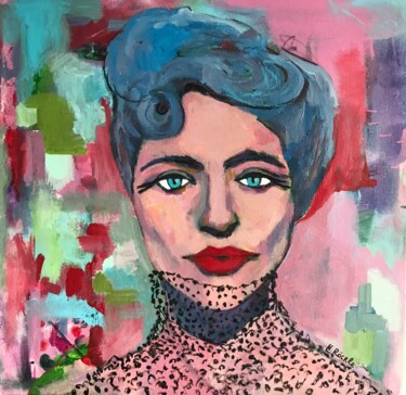 Painting titled "„The girl made up h…" by Natalia Röckle, Original Artwork, Acrylic