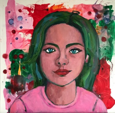 Painting titled "„The girl got older"" by Natalia Röckle, Original Artwork, Acrylic