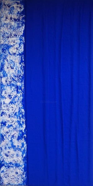 Painting titled "Deep blue R" by Natalia Roth, Original Artwork, Acrylic