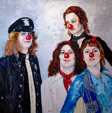 Painting titled "Legends of Rock fro…" by Natalia Shchipakina, Original Artwork, Oil Mounted on Wood Stretcher frame