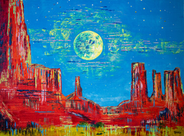 Peinture intitulée "Monument Valley. Ne…" par Natalia Shchipakina, Œuvre d'art originale, Huile Monté sur Châssis en bois